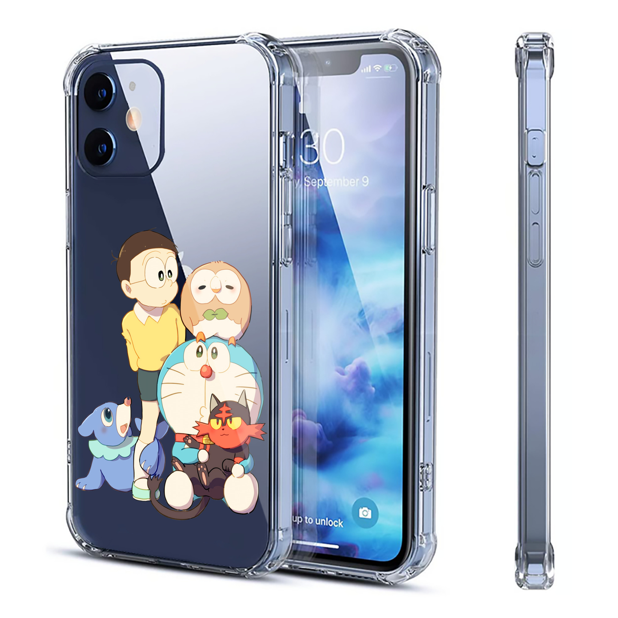 （画像用） ドラえもん Doraemon 【iPhone 12シリーズ対応】透明スマホケース（クリアソフトケース）